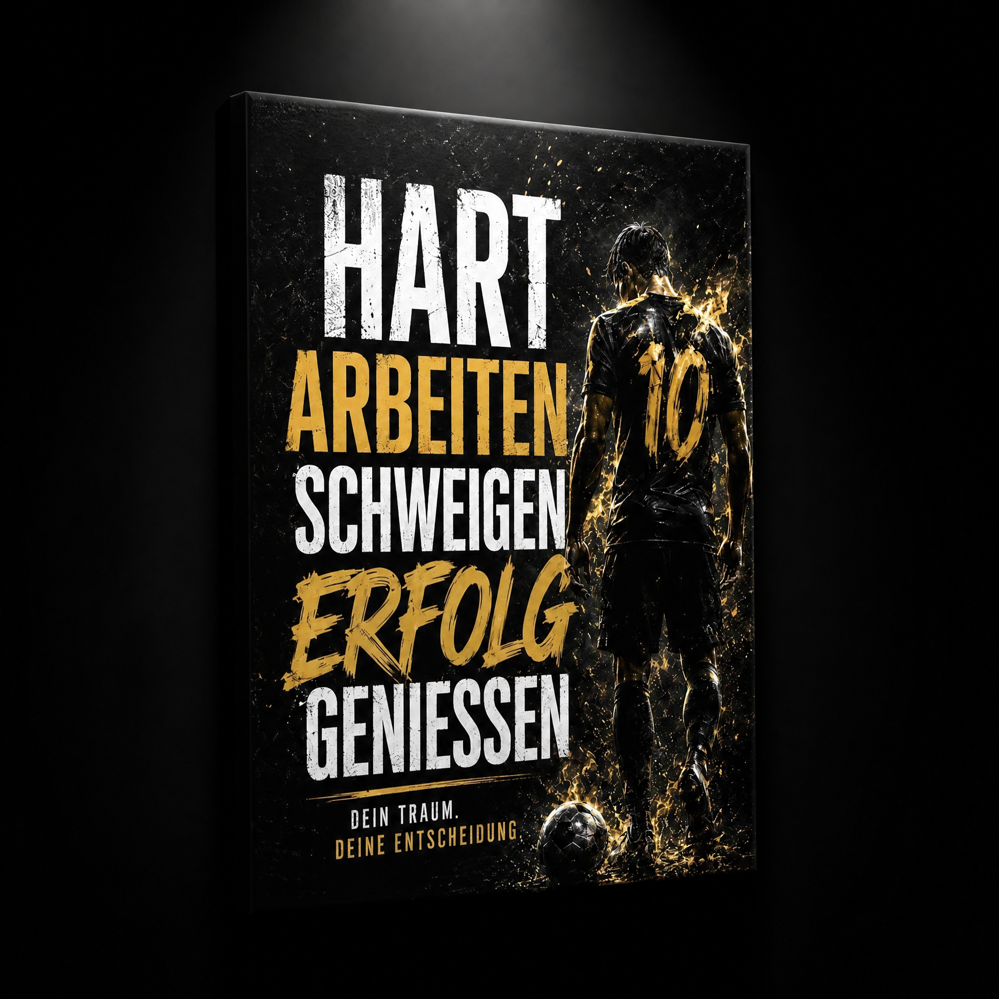 Respect The Grind – Premium Canvas Wandbild drei Größen 30x40 45x60 60x80 cm