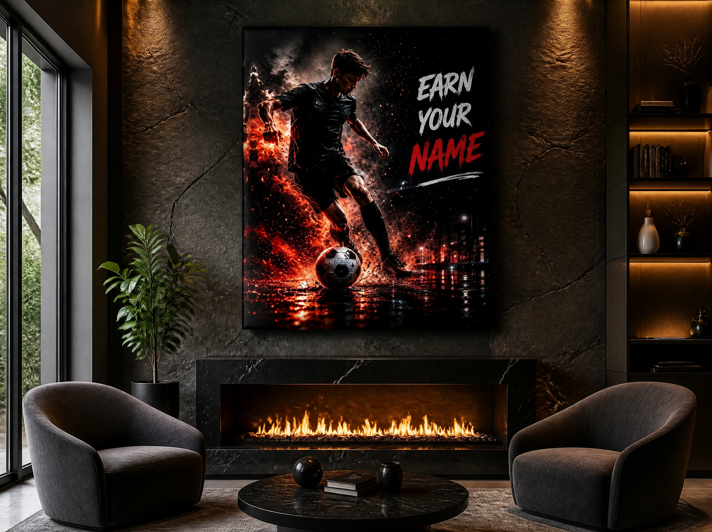 Name Built In Fire – Motivational Art